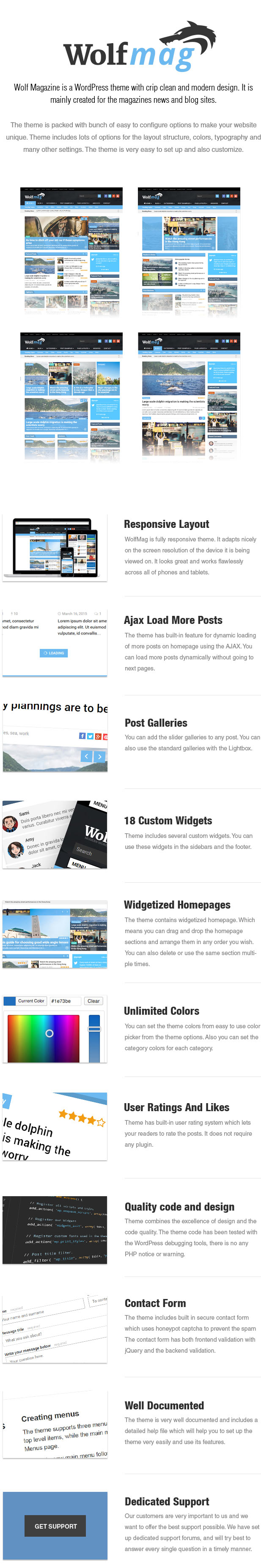 WordPress theme Wolf - Responsive WordPress Magazine Theme (Blog / Magazine)
