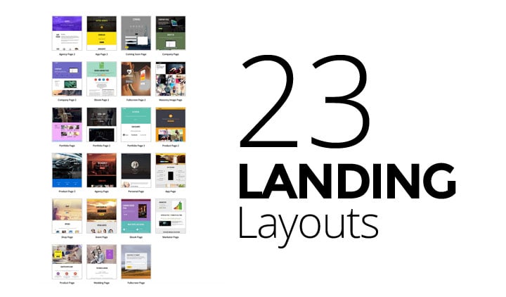WordPress theme Extended Landing Page Layouts