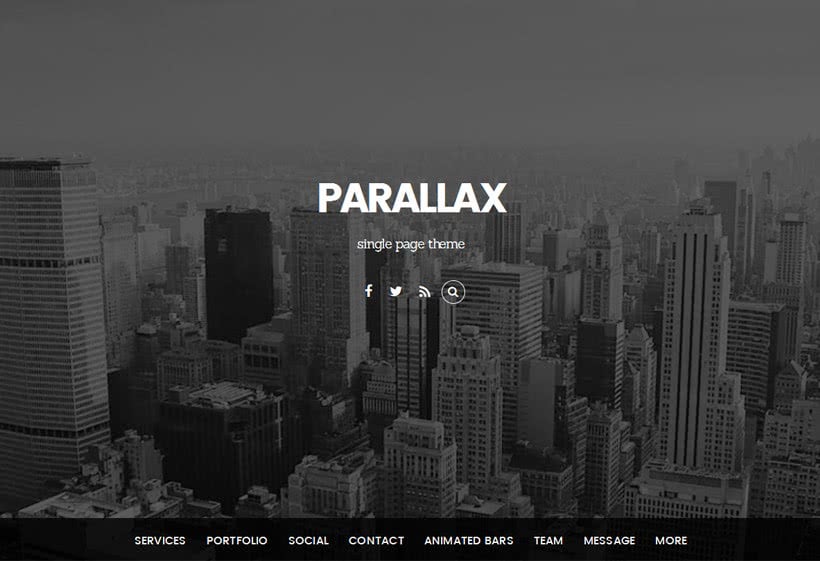 WordPress theme Parallax Redesign