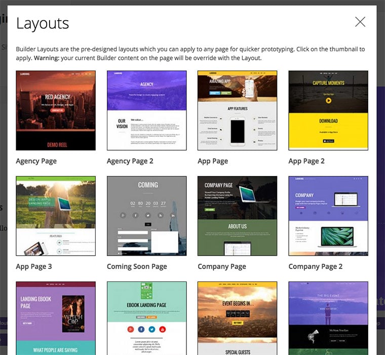 WordPress theme Ultra and Landing Layouts Now Added in the Builder!