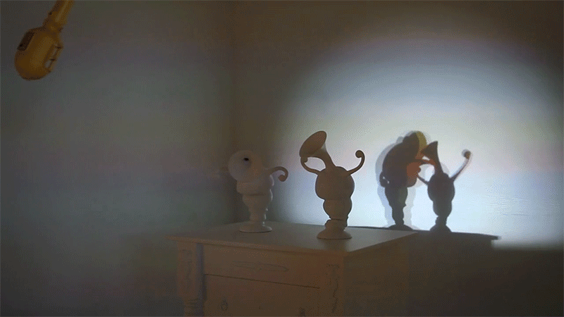 Dancing Shadow Sculptures by Dpt. and Laurent Craste shadows porcelain light kinetic sculpture ceramics 