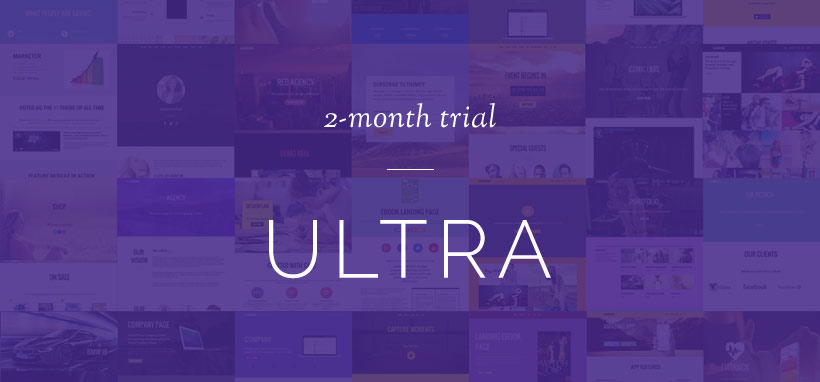 WordPress theme Free 2 Month Trial: 15 New Builder Layouts with the Ultra Theme