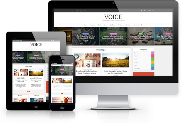 WordPress theme Voice - Clean News/Magazine WordPress Theme (News / Editorial)