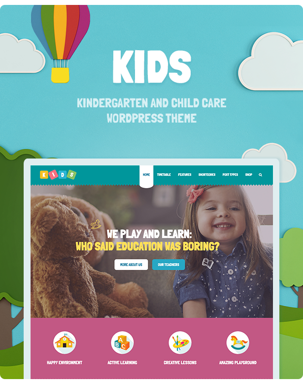 WordPress theme Kids - Day Care & Kindergarten WordPress Theme for Children (Children)
