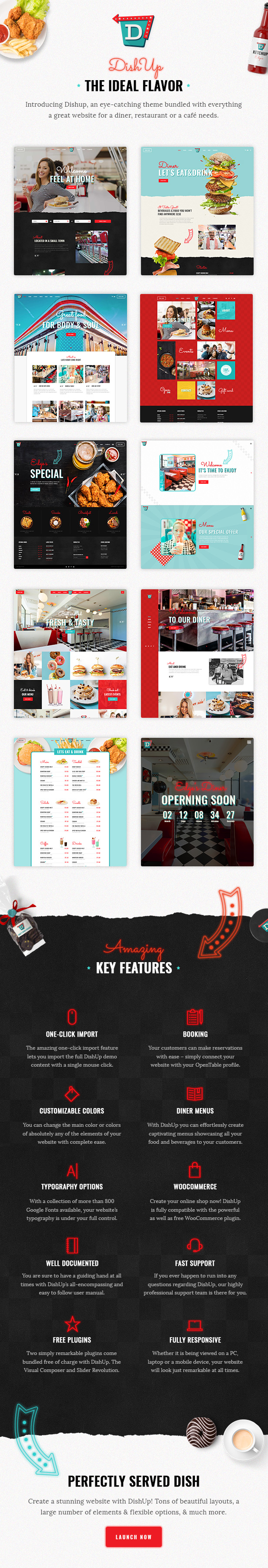 WordPress theme DishUp - A Theme for Diners and Restaurants (Restaurants & Cafes)