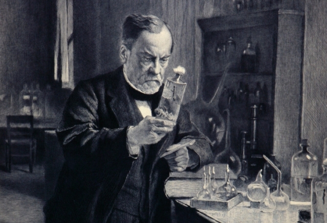 Louis Pasteur pursuing a rabies vaccine in this etching by Léopold Flameng from CHF’s collection. Gift of Fisher Scientific International, CHF Collections/Gregory Tobias