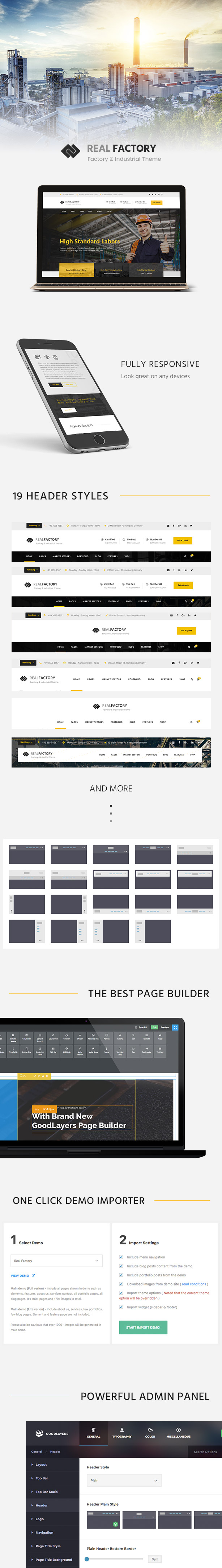 WordPress theme Real Factory - Factory / Industrial / Construction Responsive WP Theme (Business)