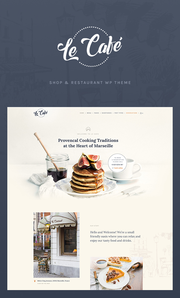 WordPress theme Le Cafe - Bakery & Cafe WordPress Theme (Restaurants & Cafes)