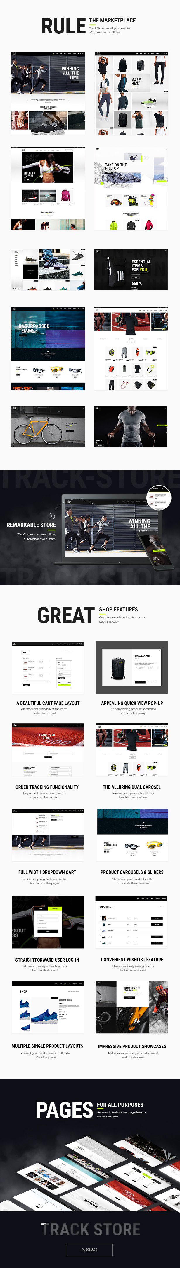 WordPress theme TrackStore - An Urban Sportswear Shop (WooCommerce)