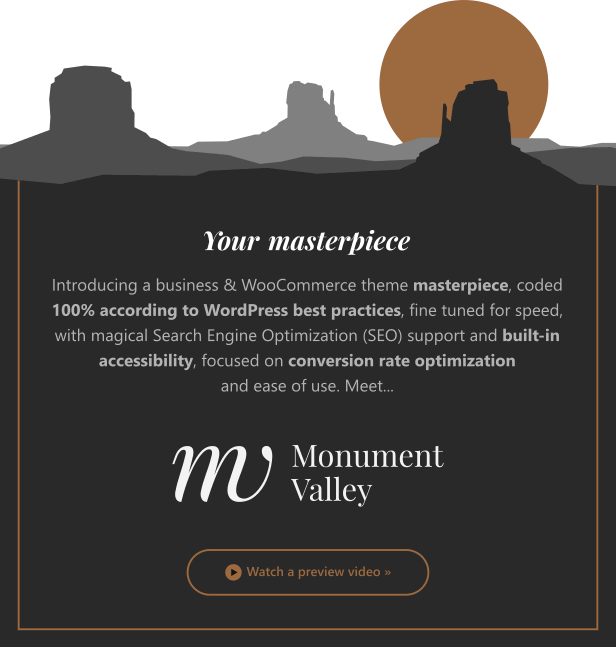 WordPress theme Monument Valley - Accessible WooCommerce & Business Masterpiece (WooCommerce)