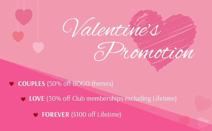 WordPress theme Valentine’s Day – Up to 50% Off Sale