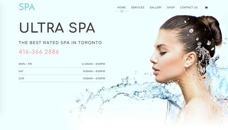 WordPress theme Relax with the New Ultra Spa Skin!