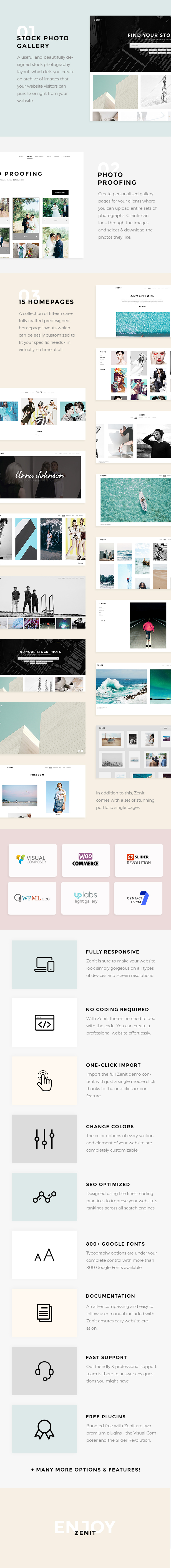 WordPress theme Zenit - A Crisp and Clean Photography Theme (Photography)