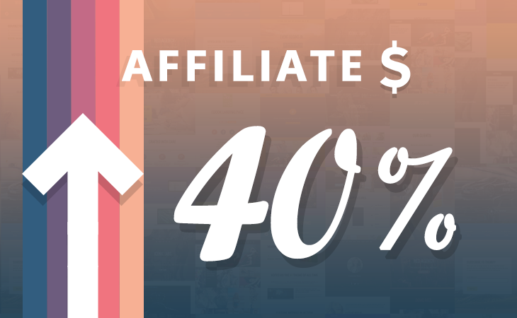 WordPress theme Affiliate Pay Rate Increase – 40%!