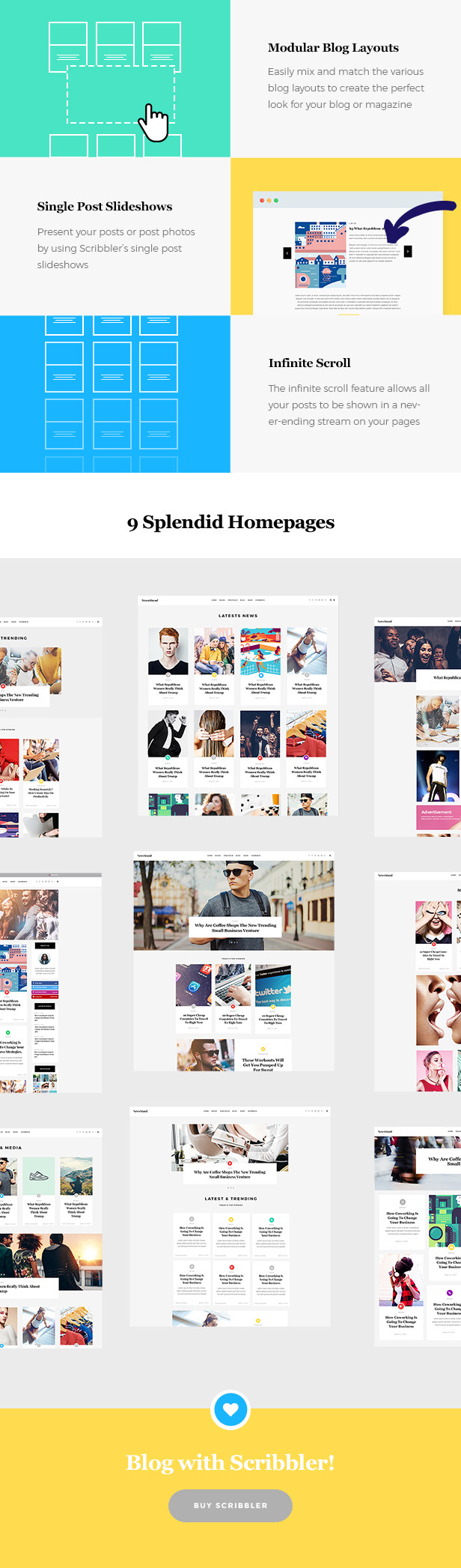 WordPress theme Scribbler - A Simple Theme for Blogs and Magazines (Blog / Magazine)