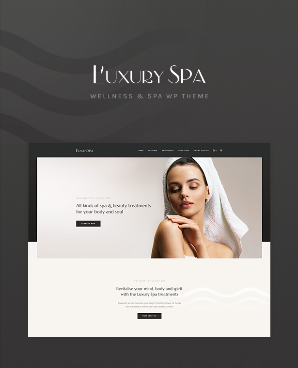 WordPress theme Luxury Spa - Beauty Spa & Wellness Resort Theme (Health & Beauty)